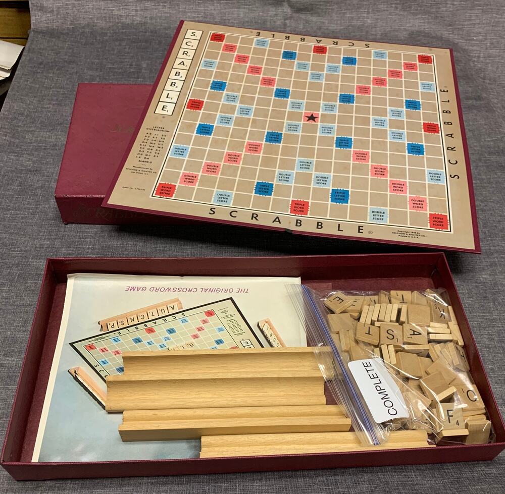 Vintage Scrabble Board Game - 1950s - Complete and Gently Played